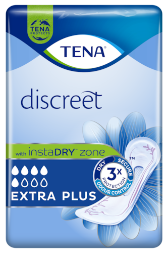 TENA Discreet Extra Plus | Inkontinenssisuoja, joka antaa uskomattoman varman suojan