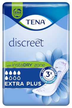 TENA Discreet Extra Plus | Inkontinenssisuoja, joka antaa uskomattoman varman suojan