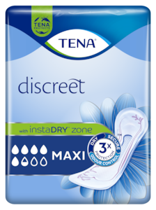 TENA Discreet Maxi | Penso com absorção imediata para mulheres com incontinência