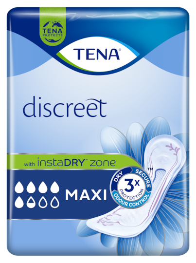 TENA Discreet Maxi | Σερβιέτα ακράτειας με άμεση απορρόφηση