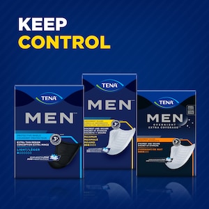 Keep Control with TENA Men incontinence shields and pads