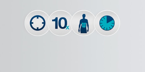 Illustration with exercise icons