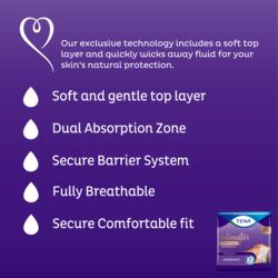 Incontinence underwear with soft and gentle top layer and secure comfortable fit