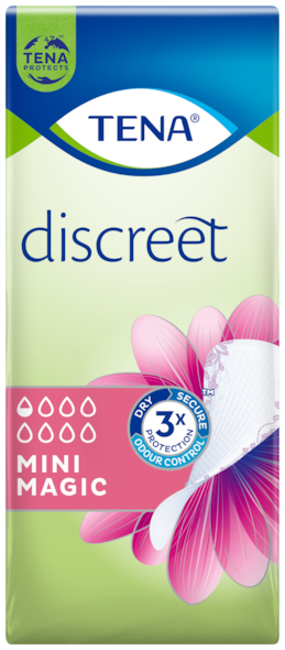 TENA Discreet Mini Magic | Truseinnlegg for inkontinens ved små urinlekkasjer