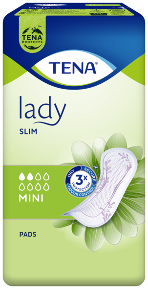 TENA Lady Slim Mini | Kadınlar için gizli ve güvenli mesane pedleri