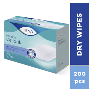 TENA ProSkin Cellduk – perinteinen pesulappu, joka sopii mainiosti inkontinenssin hoitoon tai koko kehon puhdistamiseen