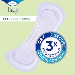 TENA Lady Normal with Triple Protection against leaks, odour and moisture