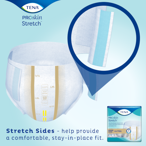 Incontinence briefs with Stretchy sides