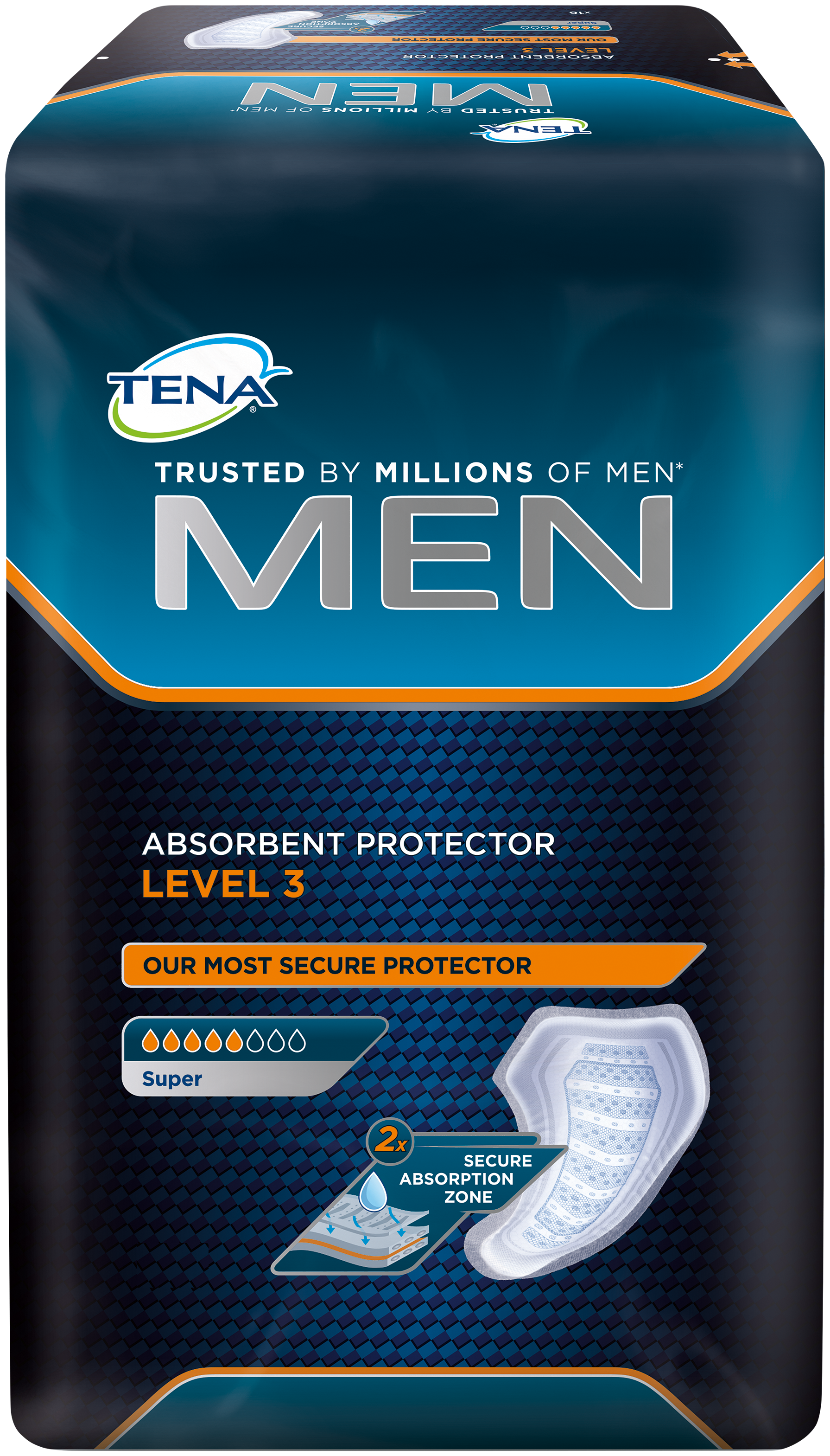 TENA Men Absorberende beskyttelse Level 3 Super TENA Men Absorberende beskyttelse Level 3 Super