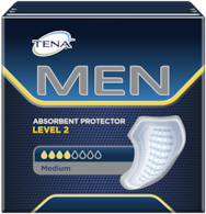 Protezione assorbente TENA Men Livello 2 – Protezione assorbente maschile per perdite urinarie e incontinenza di media o moderata entità