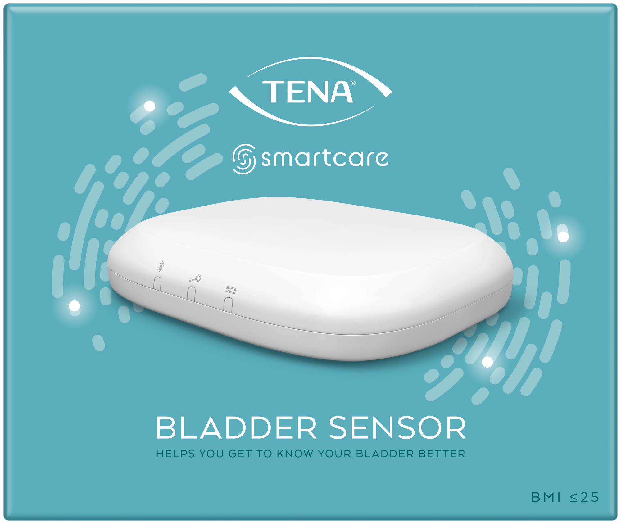 Pack shot of TENA Smartcare Bladder Sensor Starter Kit