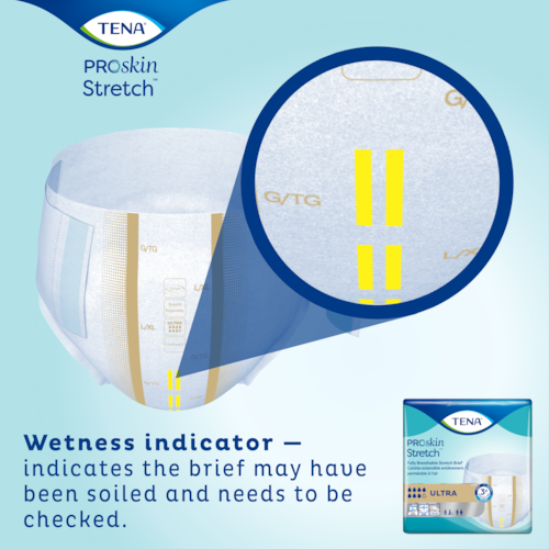 These incontinence briefs has wetness indicator to indicate when it is time to change