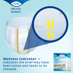 These incontinence briefs has wetness indicator to indicate when it is time to change
