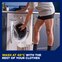A man wearing the TENA Men washable underwear leaning down to throw another pair of used underwear into a washing machine. There is a caption at the bottom saying "wash at 40 degrees Celsius with the rest of your clothes".