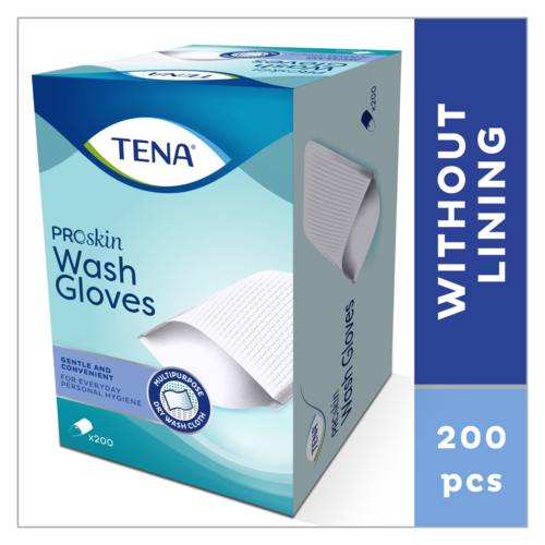 TENA Wash Glove - gant de toilette jetable - 50 pièces - Deforce