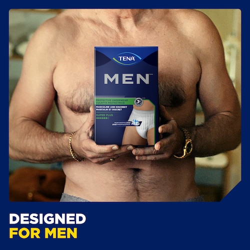 Protective disposable underwear for Men  TENA Men for moderate bladder  leakage protection –