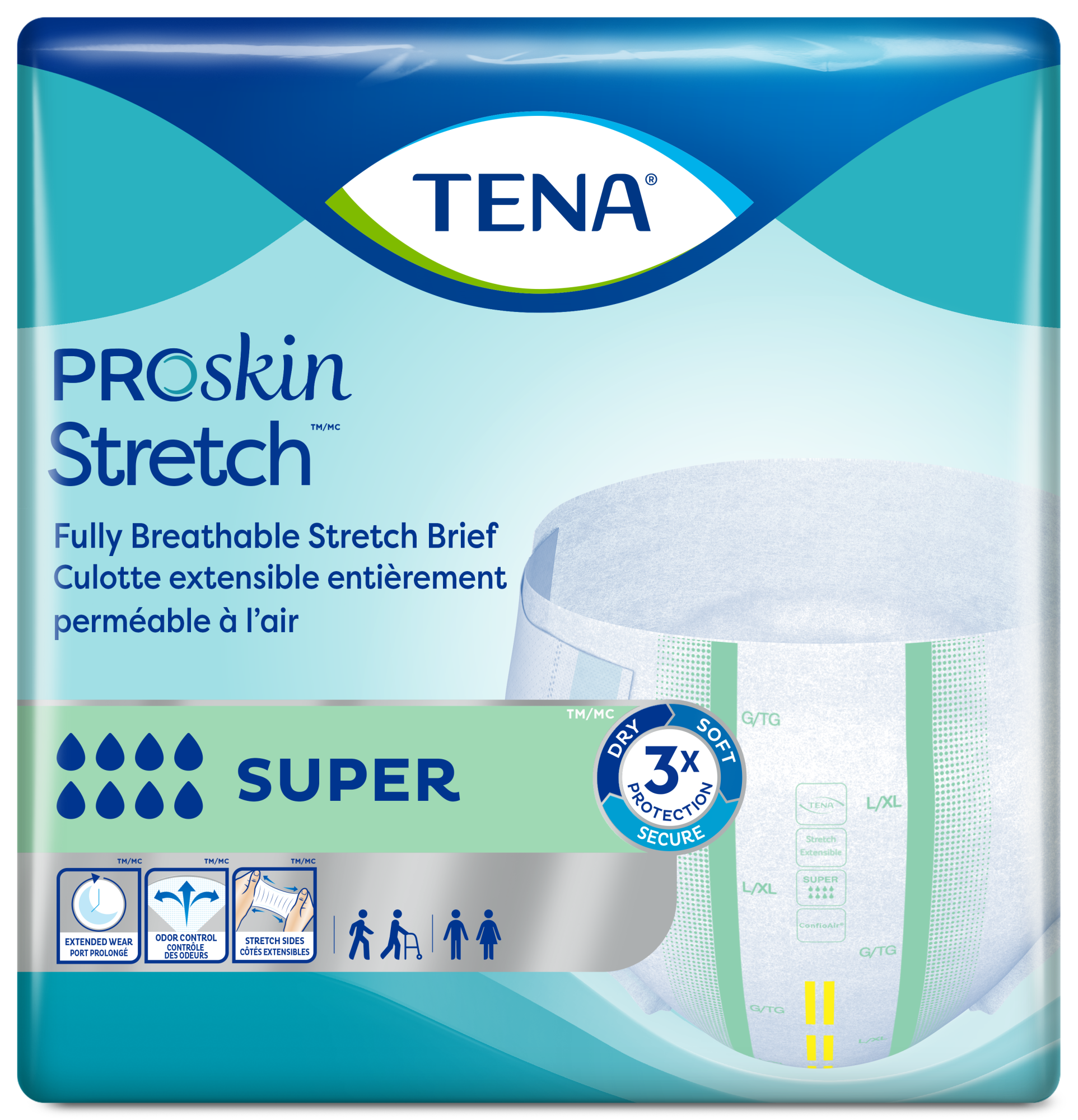 TENA ProSkin™ Stretch Super Briefs | Fully Breathable 