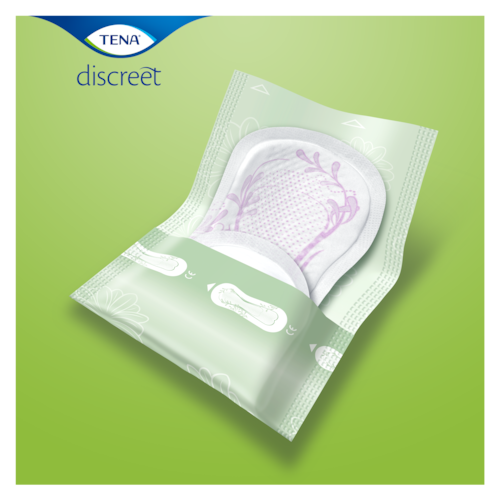 TENA Discreet pads are conveniently individually wrapped 