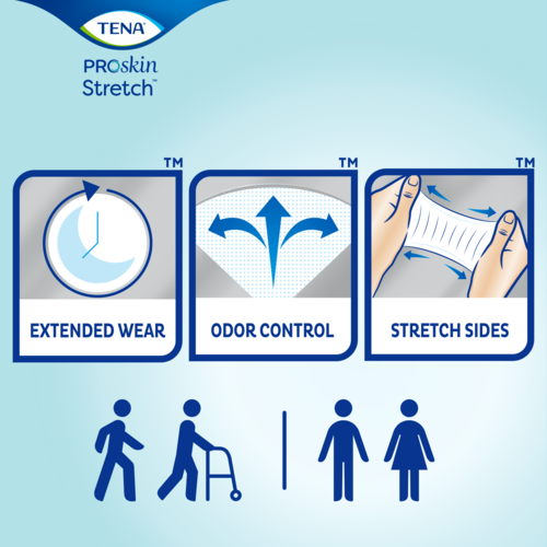 TENA Stretch Super Disposable Diaper Brief, Heavy – Kin Care