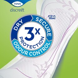 TENA Discreet pads with Triple Protection against urine leaks, odour and moisture