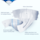 Incontinence product with absorbent core and wide hook tapes