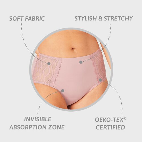 Washable Incontinence Female Underwear - Camellia