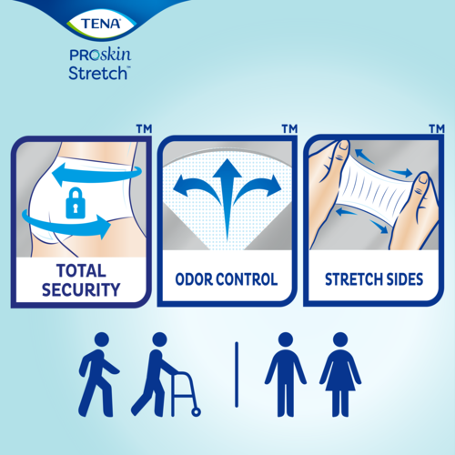 Total security with odor control and stretchy sides