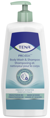 TENA ProSkin Body Wash & Shampoo Freshly scented | Combined shampoo and body gel