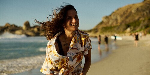 Afbeelding van vrouw op het strand