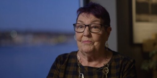 Image of Edwina White, looking into the camera. 