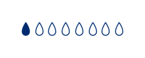 Icon illustrating one drop out of eight