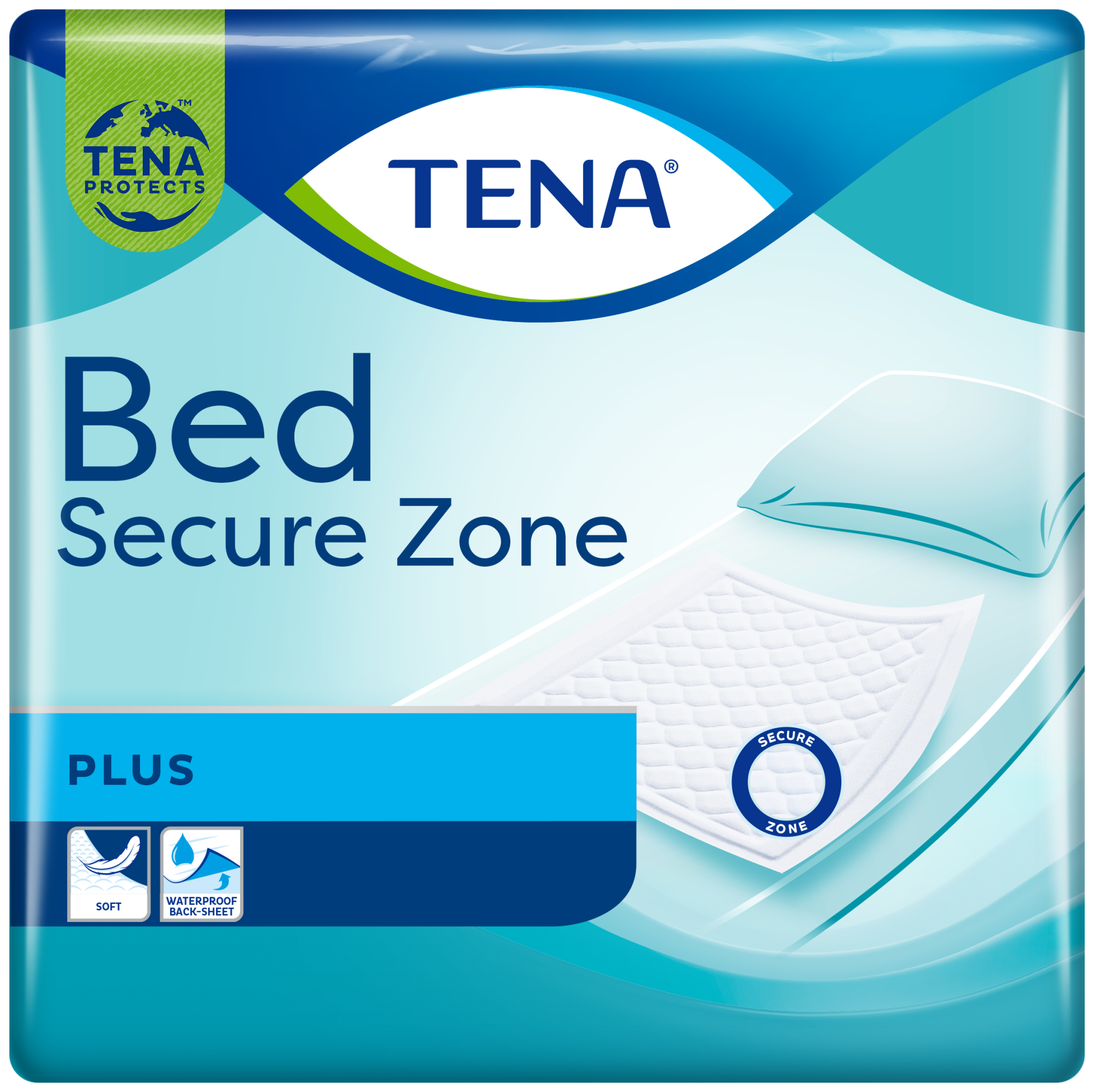 TENA Bed Secure Zone Plus | Apsauginiai paklotai šlapimo nelaikantiems žmonėms