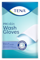 TENA Wash Gloves prausimo pirštinės su vidiniu sluoksniu 