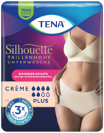 TENA Silhouette Plus Crème | Taillenhohe Unterwäsche zum Schutz bei Blasenschwäche