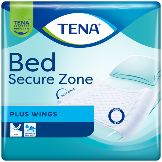 TENA Bed Secure Zone Plus Wings | Incontinentie-onderleggers