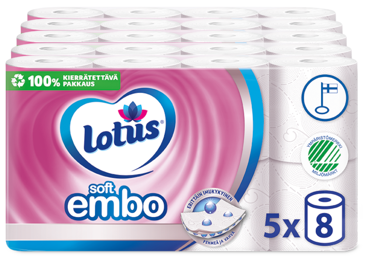 Lotus Soft Embo wc-paperi 40 rl