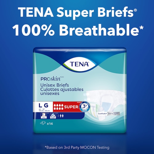 Culottes TENA Super 100 % perméables à l’air