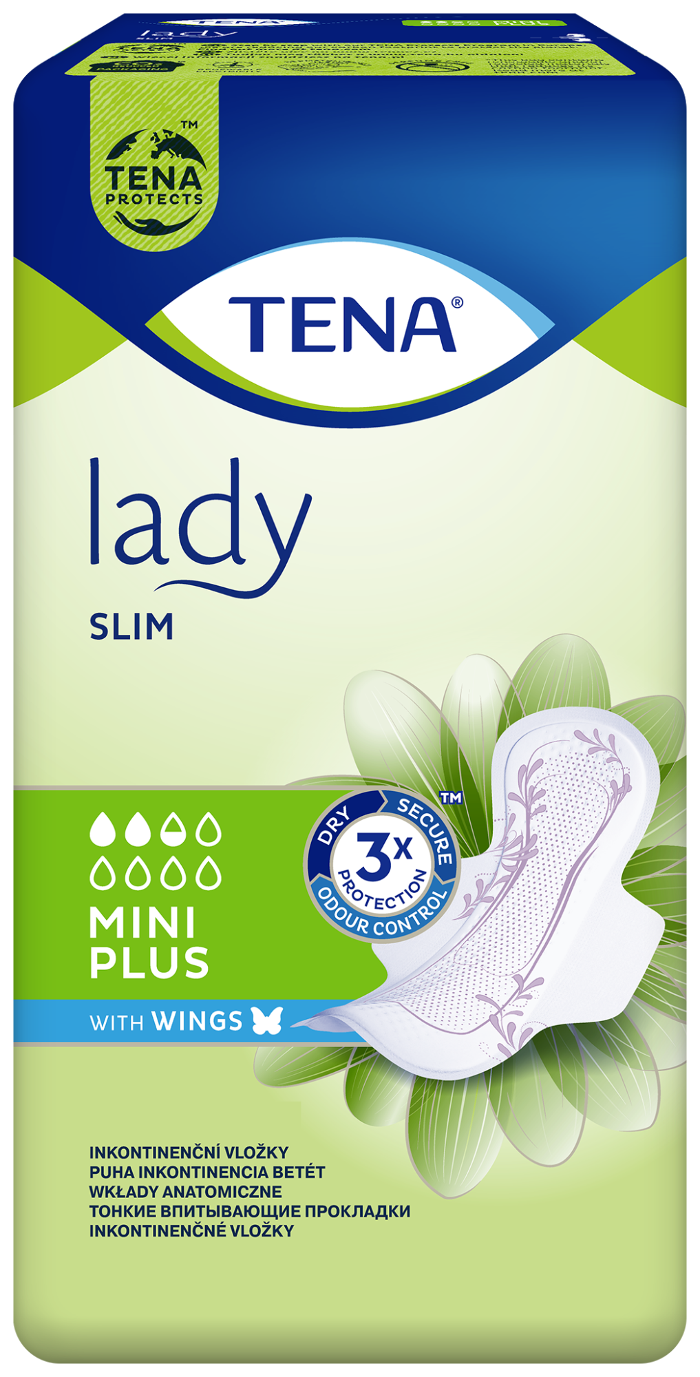TENA Lady Slim Mini Plus Wings | Tanek vložek za inkontinenco