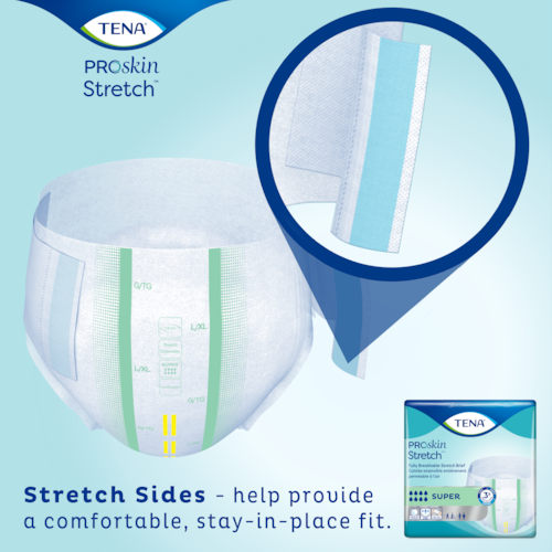 Incontinence briefs with Stretchy sides