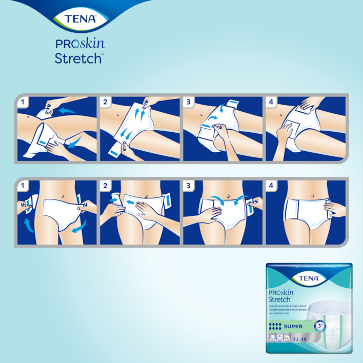 How to use TENA ProSkin Stretch Briefs