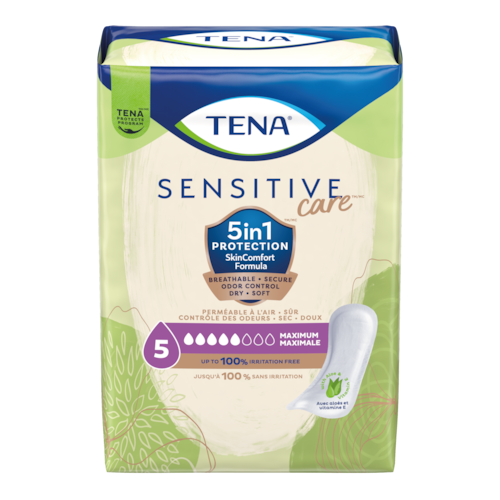 Pack shot of TENA Sensitive Care Maximum Pad