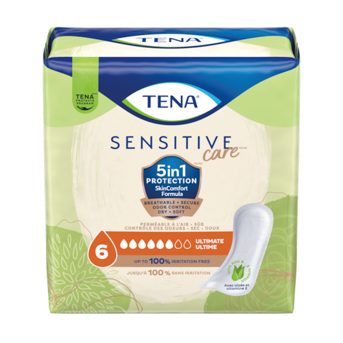 Pack shot of TENA Sensitive Care Ultimate Pad