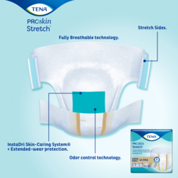 La culotte extensible TENA ProSkin Stretch est équipée de la technologie de neutralisation des odeurs
