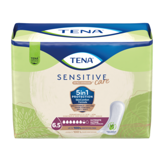 Pack shot of TENA Sensitive Care Extra Coverage Ultimate Pad