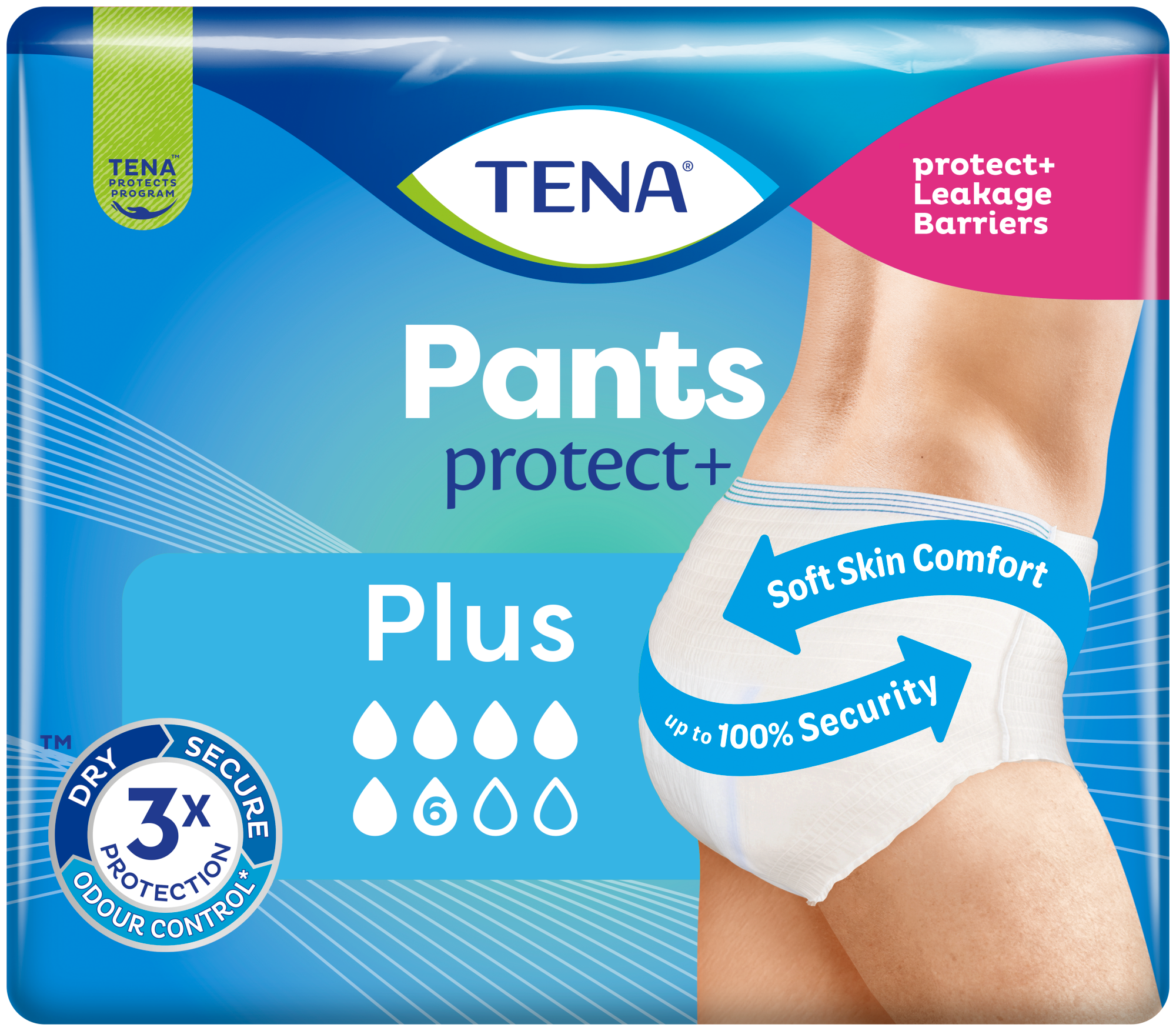 Confezione di TENA Pants protect+ Plus – TENA