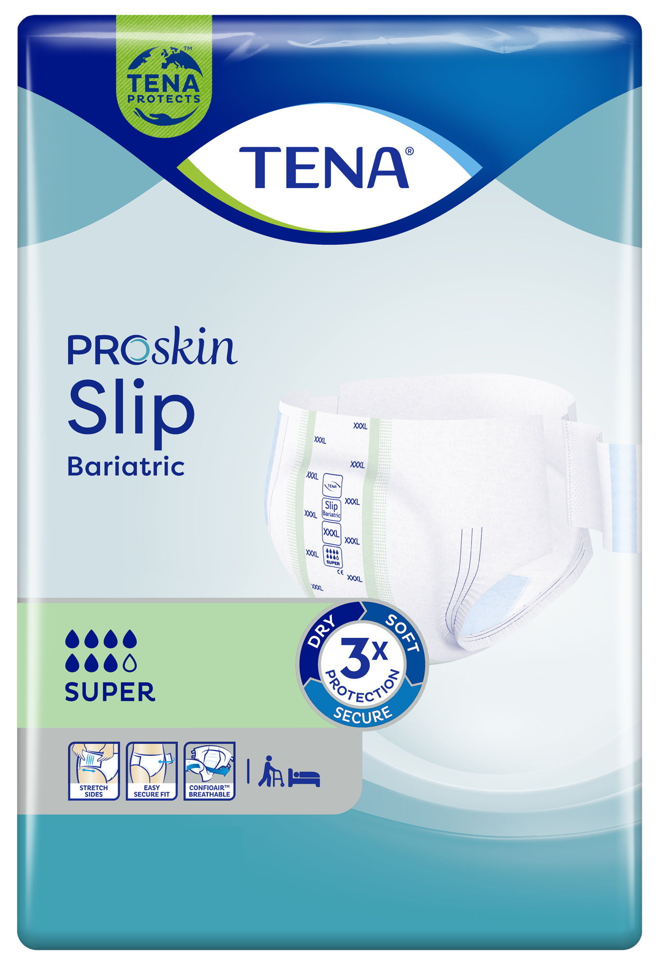 Autiņbikses TENA ProSkin Slip Bariatric Super | Pieaugušo autiņbikses liekā svara un aptaukošanās gadījumos