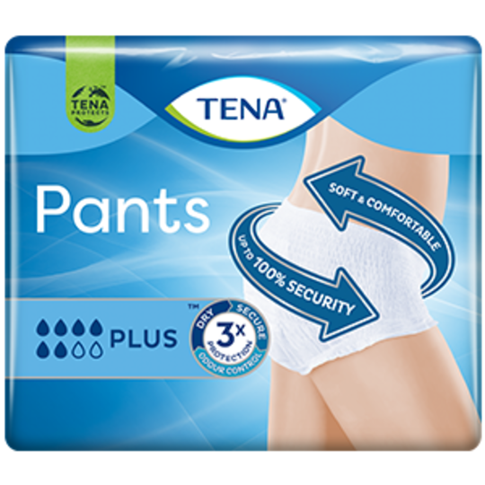 TENA Men Active Fit Pants Plus  Roupa Interior Azul para Incontinência