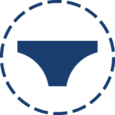 Illustrated icon of a pair of panties