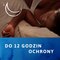 Osoba śpiąca w łóżku z napisem "do 12 godzin ochrony", promująca produkty TENA.