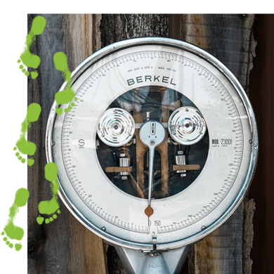 Close up of the display of an old scale Close up of the display of an old scale